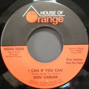 【SOUL 45】DON VARNER - I CAN IF YOU CAN / THAT'S ALL RIGHT (s240525031)