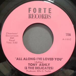 【SOUL 45】TONY ASHLY - ALL ALONG I'VE LOVED YOU / I'LL NEVER BE SATISFIED (s240512011) 