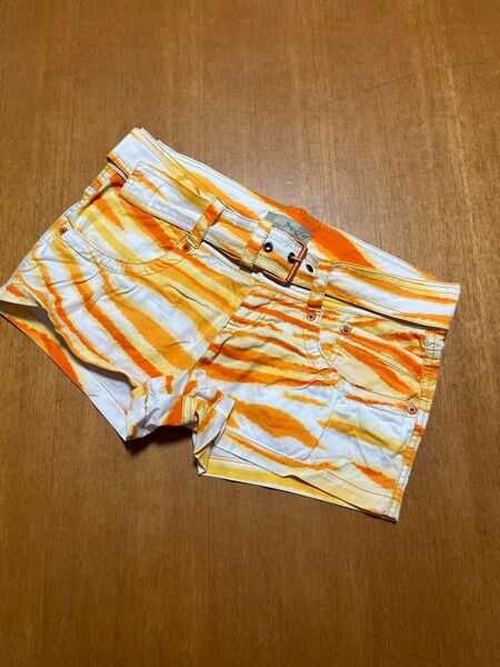 ザラ Zara TRF レディース ガールズ ショートパンツ S/M オレンジ