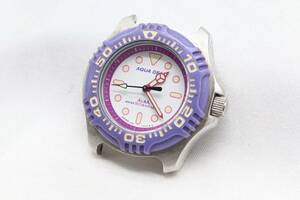 【W143-23】動作品 電池交換済 SEIKO ALBA AQUA GEAR セイコー アルバ アクアギア 回転ベゼル 腕時計 フェイスのみ V701-1060 レディース