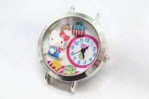 [W143-27] рабочий товар батарейка заменен Sanrio Hello Kitty Sanrio Hello Kitty ki чай Chan наручные часы лицо только KTB06 женский 