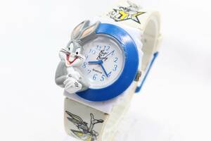 [W144-41] operation goods battery replaced Bugs Bunny back s*ba knee a- Mito long wa-na- Brothers wristwatch Kids [ postage nationwide equal 185 jpy ]