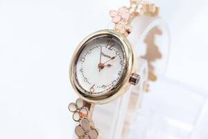 [W145-58] operation goods battery replaced Nattitona tea to flower bangle wristwatch ASS065 lady's [ postage nationwide equal 185 jpy ]