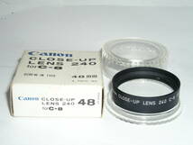 6236●● Canon 48mm CLOSE-UP LENSE 240 for C-8、レトロなパッケージ 元箱入り ●_画像1