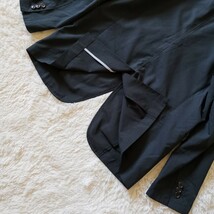 THE SHOP TK タケオキクチ アンコンジャケット テーラード ロゴボタン 極薄 サマー 春夏 薄手 軽量 涼しい ピンチェック 黒 ブラック M_画像7