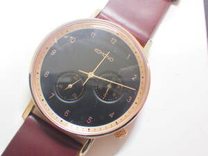 KOMONOko mono Date quarts wristwatch W4003 #031