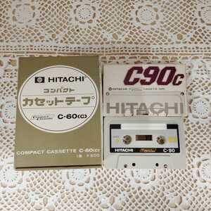 【希少 レア】カセットテープ 紙ケース 7本 外箱つき まとめ売り HITACHI 日立 C-60 C-90 昭和レトロ 中古 1C-2-0424-HKT-3