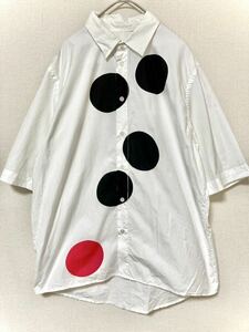  Marni marni dot print shirt short sleeves polka dot men's white tops 46 half sleeve cotton 