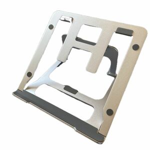 折りたたみ式 ラップトップスタンド 高さ・角度調整可能 アルミ合金 MacBook/ラップトップ/iPad/タブレット(シルバー)