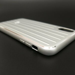 ◆未使用 保管品◆RIMOWA リモワ◆I phone XS MAX◆アルミニウム◆スマホケース◆シルバー◆スーツケースデザイン◆A4978の画像6