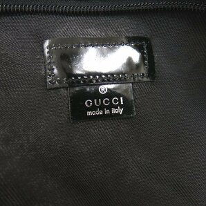 ◆美品◆GUCCI グッチ◆ロゴプレート◆ナイロン カーフ レザー 本革◆ボストン バッグ◆ブラック シルバー金具◆イタリア製◆A4995の画像10