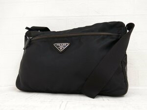 ◆美品◆PRADA プラダ◆メンズ◆ナイロン カーフ レザー 本革◆ショルダー バッグ カメラ◆ブラック シルバー金具◆イタリア製◆A4988