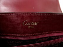 ●超美品●Cartier カルティエ●マスト●ターンロック●カーフ レザー 本革●ハンド ワンショルダー バッグ●ボルドー●肩掛け●Js46273_画像9