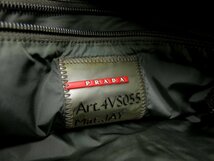 ●超美品●PRADA プラダ スポーツ●ロゴ型押し●ナイロン●ショルダー バッグ●黒 グレー●イタリア製●斜め掛け●かばん●Js46439_画像8