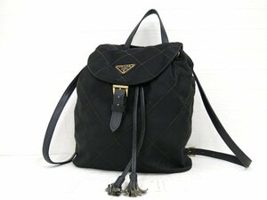 ◆美品◆PRADA プラダ◆キルティング◆ナイロン カーフ レザー 本革◆リュック サック バックパック◆ブラック◆ヴィンテージ◆A5130