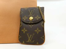 ◆超美品◆LOUIS VUITTON ルイ・ヴィトン◆モノグラム エテュイ・テレフォンヌMM◆トアル地 カーフ レザー 本革◆ケース◆茶 G金具◆A5066_画像1