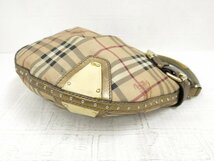 ◆美品◆BURBERRY バーバリー◆ノバチェック◆PVC カーフ レザー 本革◆ワン ショルダー バッグ◆ベージュ ゴールド金具◆肩掛け◆A5049_画像7