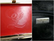 ◆超美品◆LONGINES ロンジン◆シャイニング クロコダイル 本 ワニ 革◆ハンド バッグ◆ブラック G金具◆ヴィンテージ◆腕掛け◆A5116_画像10