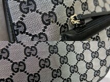 ●超美品●GUCCI グッチ●GGキャンバス カーフ レザー 本革●ワンショルダー バッグ●グレー 黒●ゴールド金具●イタリア製●収納●Js46487_画像10