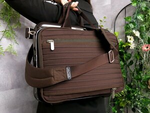 ●美品●RIMOWA リモワ●メンズ●ポリカーボネート ナイロン●2way ブリーフケース●茶●SV金具●A4 収納 ビジネス●書類 かばん●Js46477