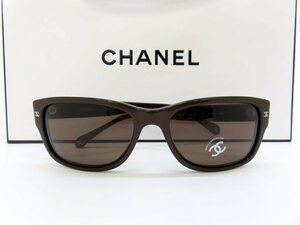 * super-beauty goods *CHANEL Chanel * matelasse 5134 54/73* here Mark * plastic frame sunglasses * Brown SV metal fittings * Vintage *A5237