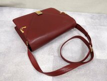 ●超美品●Cartier カルティエ●マスト●カーフ レザー 本革●ショルダー バッグ●ボルドー●ゴールド金具●ヴィンテージ●かばん●Js46827_画像4