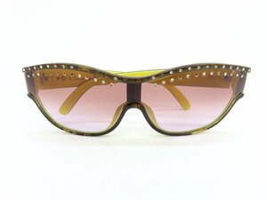 * beautiful goods *Christian Dior Christian * Dior * rhinestone equipment ornament * sunglasses * Brown yellow G metal fittings * Pleo undo*A5148