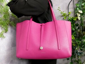 * super-beauty goods *Tiffany&Co. Tiffany * car f leather original leather * tote bag * magenta pink * shoulder ..*A4 storage * attache case *Js46796