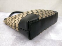 ●超美品●GUCCI グッチ●GGキャンバス カーフ レザー 本革●ワンショルダー バッグ●黒 ベージュ●G金具●イタリア製●B5 書類●Js46698_画像7