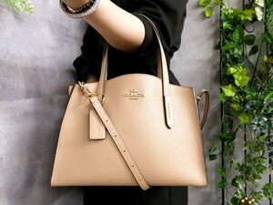 * super-beauty goods * as good as new * Coach * Charlie Carry all 28*29529* car f leather *2way handbag *s gold color *G metal fittings *Js46684