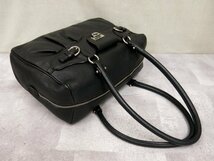 ●超美品●Salvatore Ferragamo フェラガモ●ガンチーニ●ロゴ型押し●カーフ レザー●ショルダー ハンド バッグ●黒●SV金具●B5●Js46760_画像4