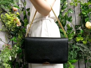 ●超美品●Christian Dior クリスチャン・ディオール●カーフ レザー 本革●ハンド ショルダー バッグ●黒●G金具●ヴィンテージ●Js47168