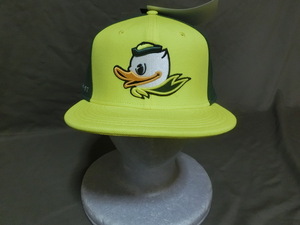 ★USA購入 激レア ナイキ【Nike】社製 機能素材【DRI FIT】USカレッジ オレゴン大学ダックス【OREGON DUCKS】キャラクター豪華刺繍CAP黄緑