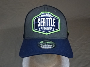 USA購入【NEWERA】【39THIRTY】 NFLアメフト シアトル シーホークス 【Seattle Seahawks】ロゴ刺繍入り メッシュキャップ(M-L)