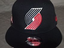 激レア USA購入【NEWERA】【9FIFTY】【HOOP TEAM COLLECTION】ポートランドトレイルブレイザーズ【Portland TrailBlazers】ロゴ刺繍CAP _画像1