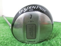 ♪TSURUYA ツルヤ GOLDEN PRIX 455 7W フェアウェイウッド 21°/純正 シャフト POWER GAUGE FLEX-S G6161♪_画像1