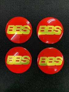 ◆高品質◆ BBS ロゴ レッド ゴールド 3Dロゴ センターキャップ ステッカー◆★1台分4個1セット★S&Mセット