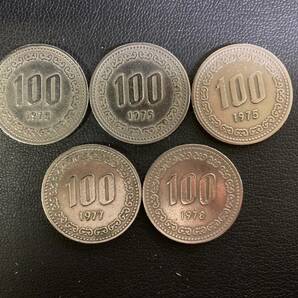 D8701 18枚まとめ★韓国 旧デザイン 100ウォン 白銅貨 特年 古銭 旧硬貨 外国コイン レア 1972～1982年★の画像4