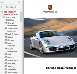ポルシェ 911 991 型 ワークショップマニュアル Ver1 整備書 修理書 配線図 