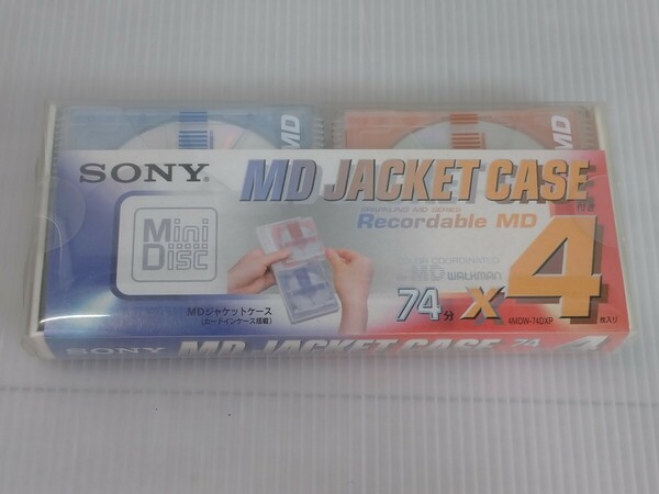 「送料無料」○ SONY ソニー MD JACKET CASE 74分×4 4MDW-74DXP ミニディスク4枚入 中古品