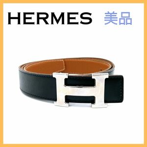 HERMES エルメス コンスタンス ベルト レディース ウエストベルト ブラック メンズ 黒 レザー Hベルト シルバー金具 