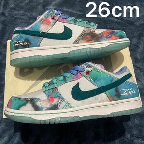 Futura × Nike SB Dunk Low White and Geode Teal フューチュラ ダンク 26cm