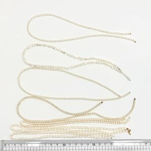 「淡水パールアクセサリーパーツおまとめ」m重量約117g 淡水真珠 ケシ バロック ベビー pearl Pearl necklace accessory ルース CE0の画像5