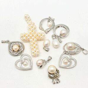 「パールペンダントトップおまとめ」m 約48.5g pearl あこや 淡水 貝パール accessory pendant necklace jewelry CE0の画像3