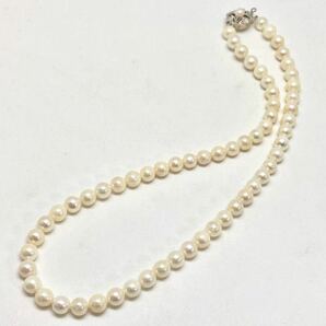 「アコヤ本真珠ネックレスおまとめ」m約29.1g 約6.5-7mmパール pearl necklace accessory jewelry silver DA0/DA0の画像3