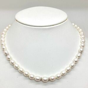 「淡水パールネックレスおまとめ」m約27.1g 約6.5-7mmパール pearl necklace accessory jewelry CE0/DA0の画像1
