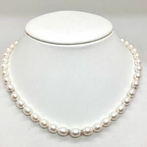 「淡水パールネックレスおまとめ」m約27.1g 約6.5-7mmパール pearl necklace accessory jewelry CE0/DA0