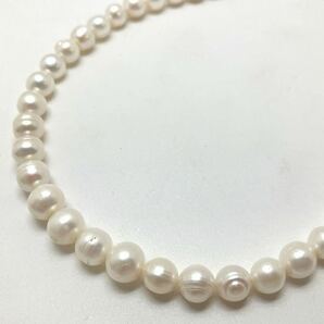 ［淡水パールネックレス］m 約49.4g 約48.0cm pearl jewelry necklace ジュエリー accessory アクセサリー 水晶 DA0/DE0の画像4