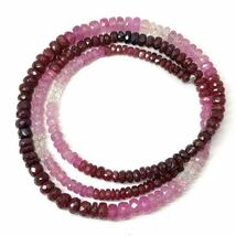 ［ルビーアクセサリーパーツおまとめ］m ◎重量約12.2g 裸石 宝石 約3.0~4.0mm ruby コランダム 紅玉 jewelry necklace ガラス 両穴 CE0_画像1