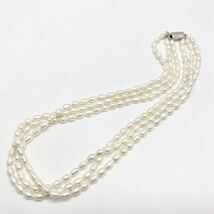 「淡水パールネックレスおまとめ」m 約50.7g 約　5mmパール pearl necklace accessory jewelry silver CE0/DA0_画像3